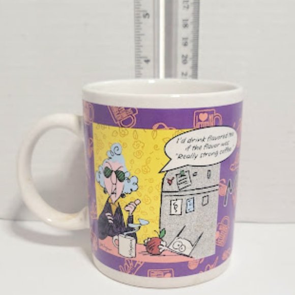 2 SIDED HALLMARK MAXINE COFFEE MUG "IF NOT FOR STRESS I'D HAVE NO ENERGY AT ALL" - Picture 4 of 4